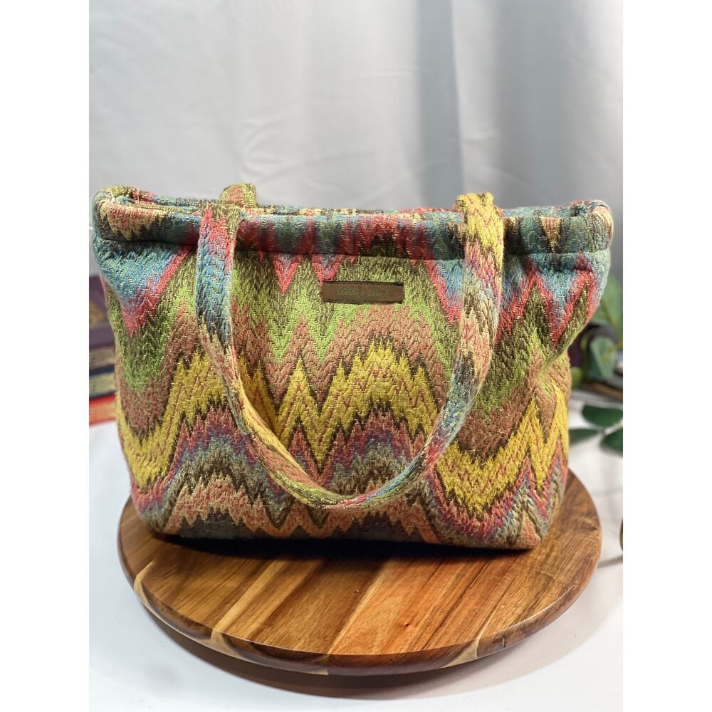 Vintage Bishop Koch Tapestry Bag – Fleece-Lined, Elegant & Cozy
